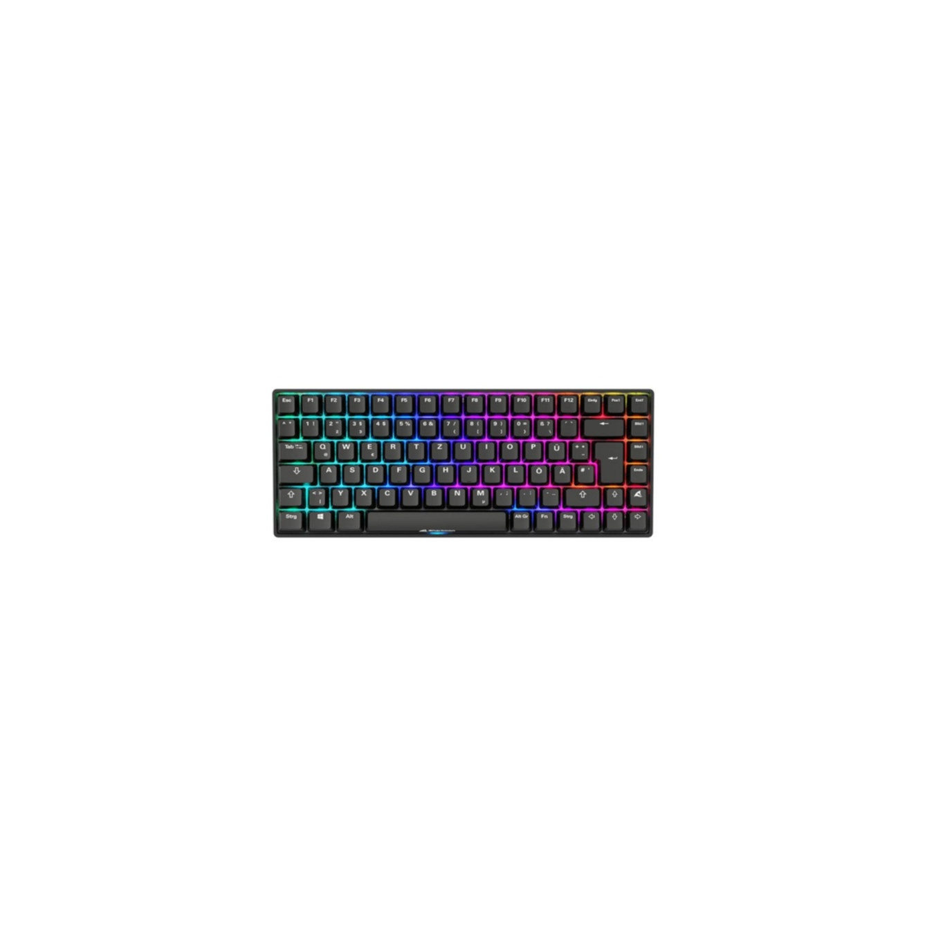 Sharkoon Skiller SGK50 S3 - 75% PBT Mechanical Keyboard, Gateron G Pro Yellow, Per-Key RGB, 256KB Onboard (Black)