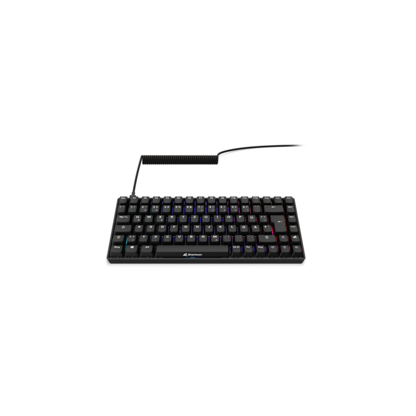 Sharkoon Skiller SGK50 S3 - 75% PBT Mechanical Keyboard, Gateron G Pro Yellow, Per-Key RGB, 256KB Onboard (Black)