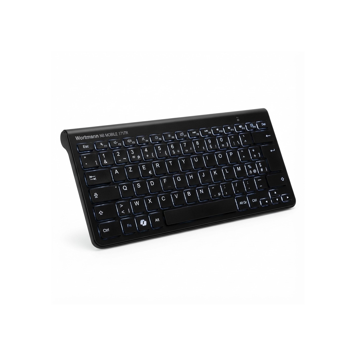 Wortmann NB MOBILE 1717R Tastatur beleuchtet in weiß [FR] Copilot Logo beleuchtete Tastatur (weiß)