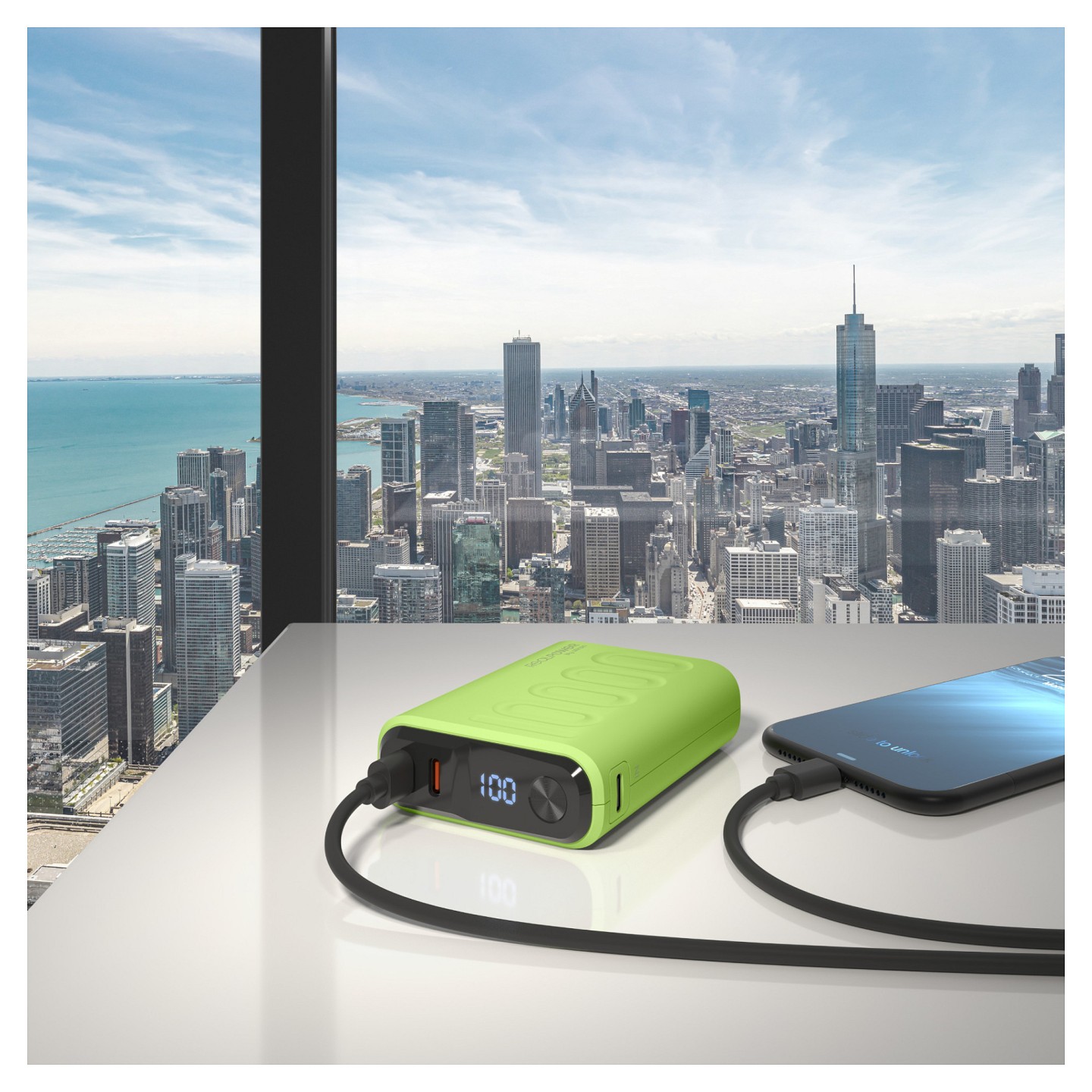 Powerbank RealPower PB-10000C PD+.3xType-C.hellgrün — Buy in Cyprus with Fast Delivery