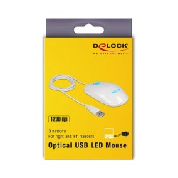 Optische 3-Tasten LED Maus USB Typ-A weiß — Buy in Cyprus with Fast Delivery