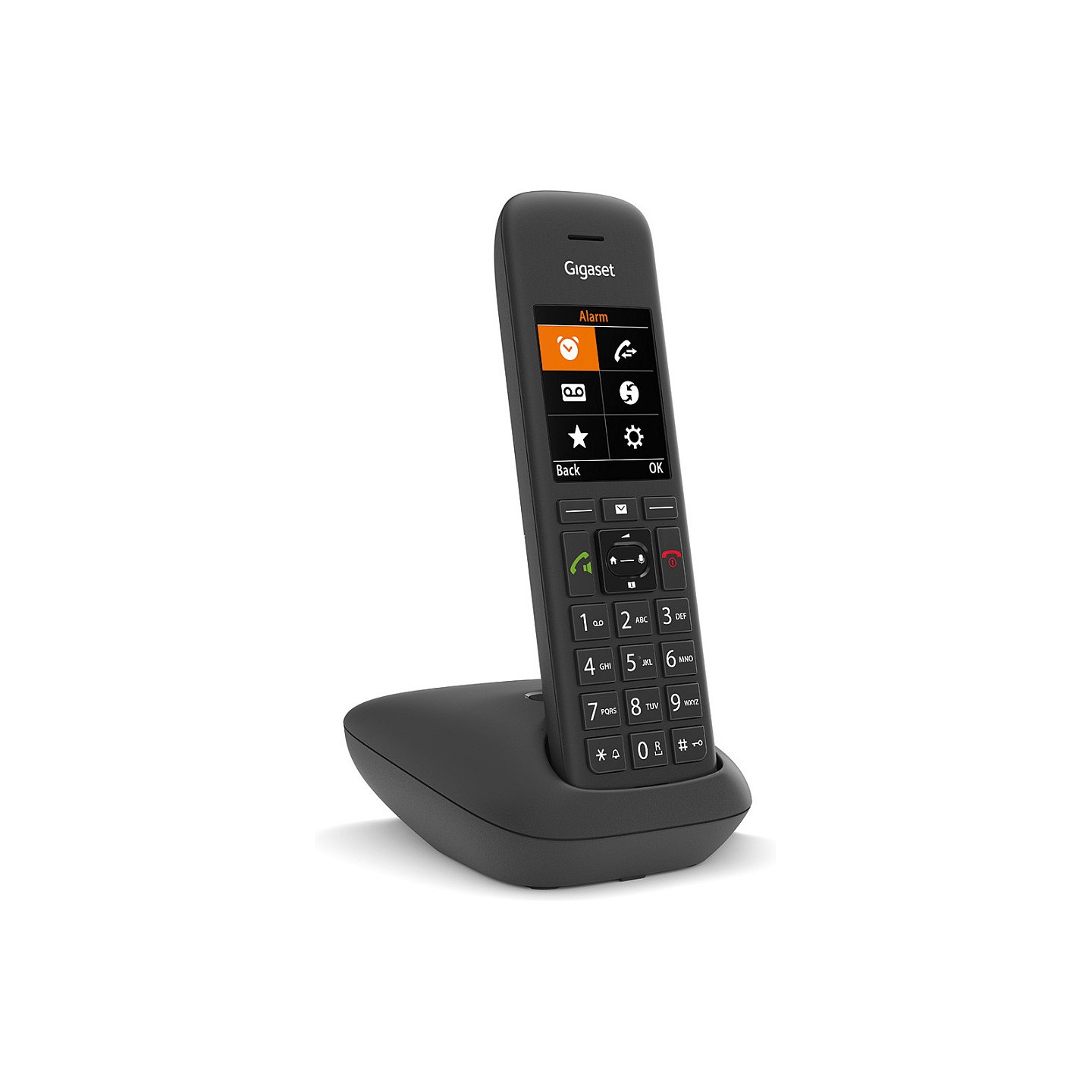 GIGASET C575HX schwarz 5.8 cm 2.2 Zoll TFT Farbdisplay Freisprechen Telefonbuch HD Voice fr DECT Basisstationen und R...
