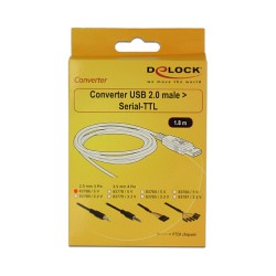 DeLock Konverter USB 2.0 Stecker to TTL 2.5 mm 3 Pin Klinkenstecker 1.8 m (5 V) — Buy in Cyprus with Fast Delivery