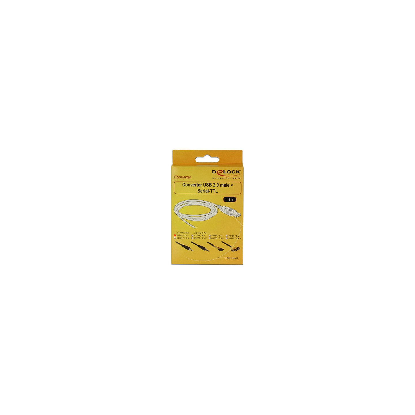 DeLock Konverter USB 2.0 Stecker to TTL 2.5 mm 3 Pin Klinkenstecker 1.8 m (5 V) — Buy in Cyprus with Fast Delivery