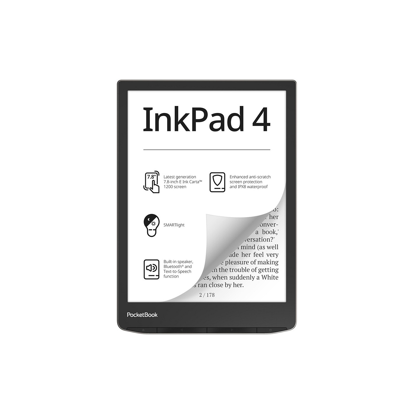 PocketBook InkPad 4 Stardust Silver DACH-Version — Buy in Cyprus with Fast Delivery