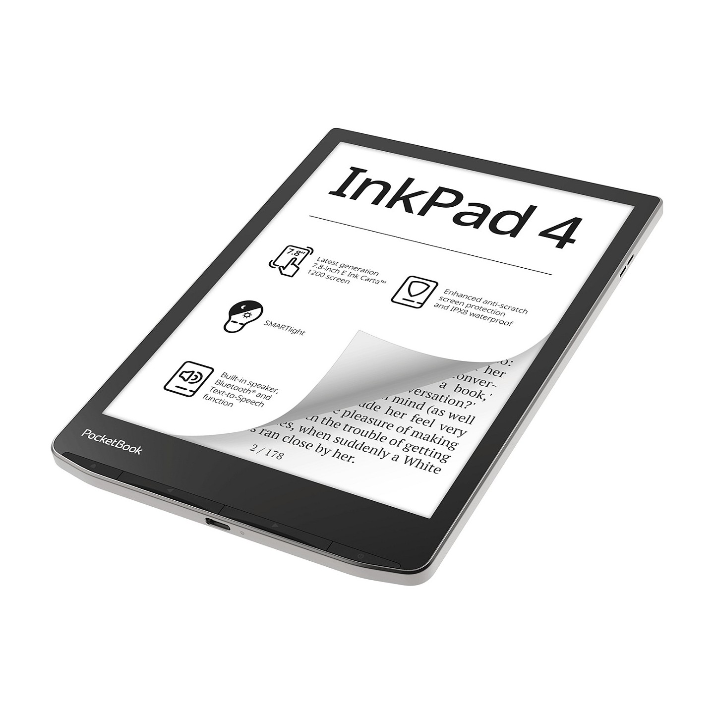 PocketBook InkPad 4 Stardust Silver DACH-Version — Buy in Cyprus with Fast Delivery
