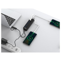 Equip USB-Hub 7-Port 3.2 - to 7x3.2 5Gbps m.Netzteil sw — Buy in Cyprus with Fast Delivery