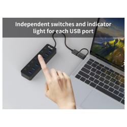 Equip USB-Hub 7-Port 3.2 - to 7x3.2 5Gbps m.Netzteil sw — Buy in Cyprus with Fast Delivery