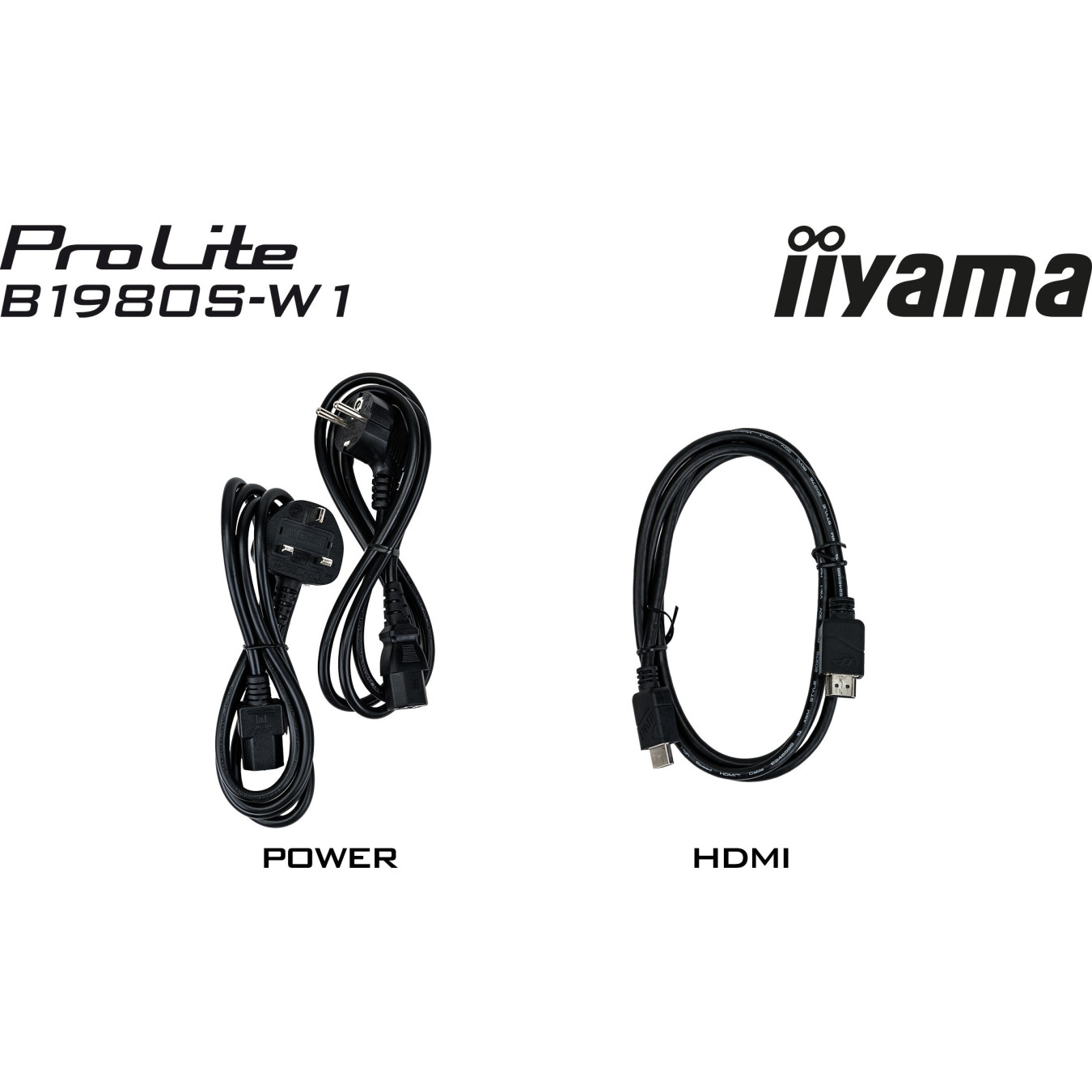 iiyama ProLite B1980S-W1 - 19" (48 cm) 5:4 TN LED Monitor - HDMI 1.4 & DP 1.2, Height-Adjustable Stand, White