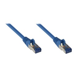 GoodConnections Patchkabel mit Rastnasenschutz. Cat. 6A. S FTP. PiMF. halogenfrei. 500MHz. blau. 5m.