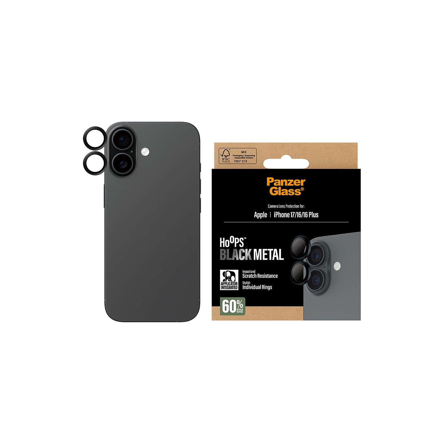 PanzerGlass Hoops black iPhone 17 16 16 Plus — Buy in Cyprus with Fast Delivery