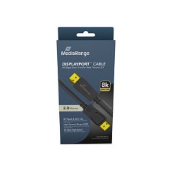 MediaRange DisplayPort Kabel. Ver. 2.1. 40 Gbps. 2.0m. sw — Buy in Cyprus with Fast Delivery