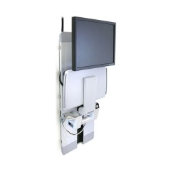 ERGOTRON StyleView Vertical Lift weiss herausziehbare Tastatur Mausablage+Scannerhalterung Display bis 61cm 24Zoll
