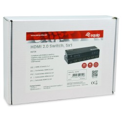 Equip Switch HDMI2.0 5-In 1-Out +Fernbed. 4K 60Hz 18Gbps — Buy in Cyprus with Fast Delivery