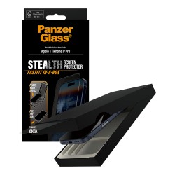 PanzerGlass Stealth Screen Protector w. Black Frame iPhone 17 Pro Ultra-Wide Fit w. Fastfit in-a-box