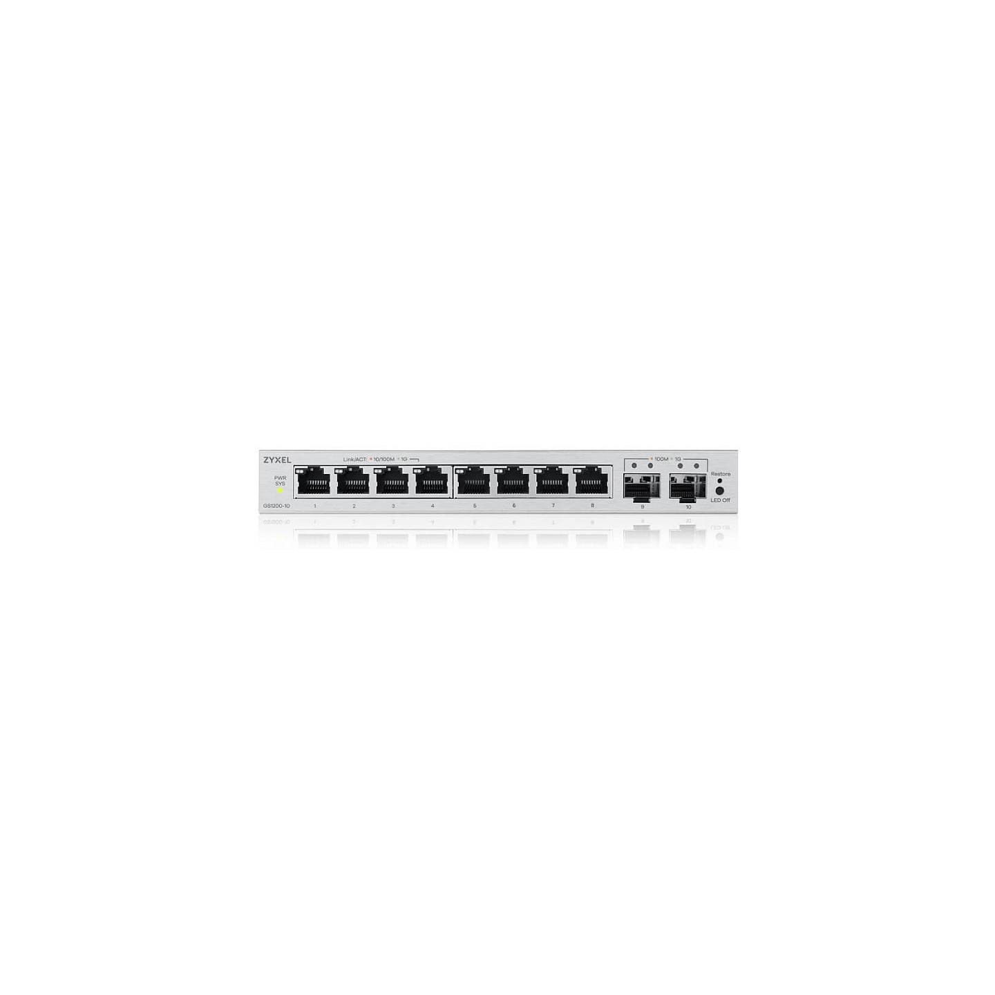 ZyXEL GS1200-10V3 8-Port Gigabit. 2 x SFP web smart managed — Buy in Cyprus with Fast Delivery