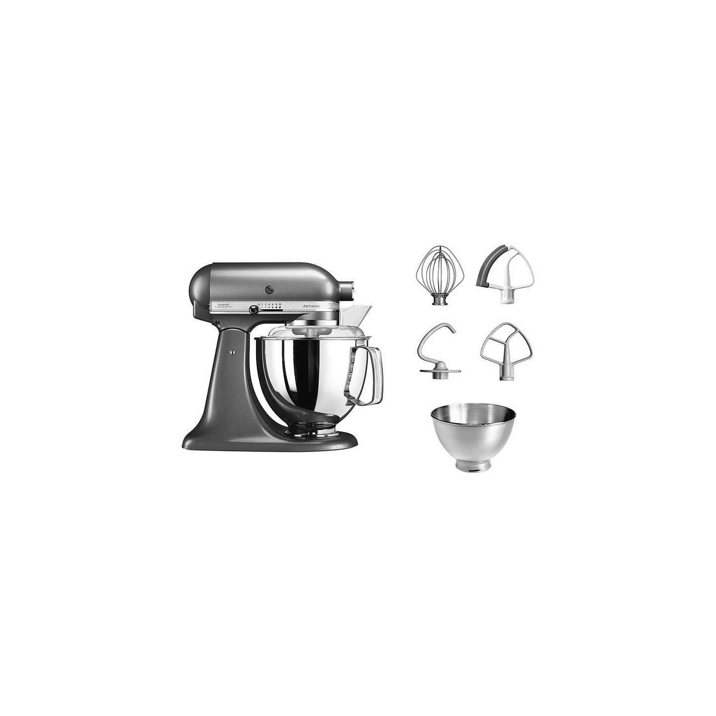 KitchenAid Küchenmaschine 300W - 5KSM175PSEAC Artisan silber — Buy in Cyprus with Fast Delivery
