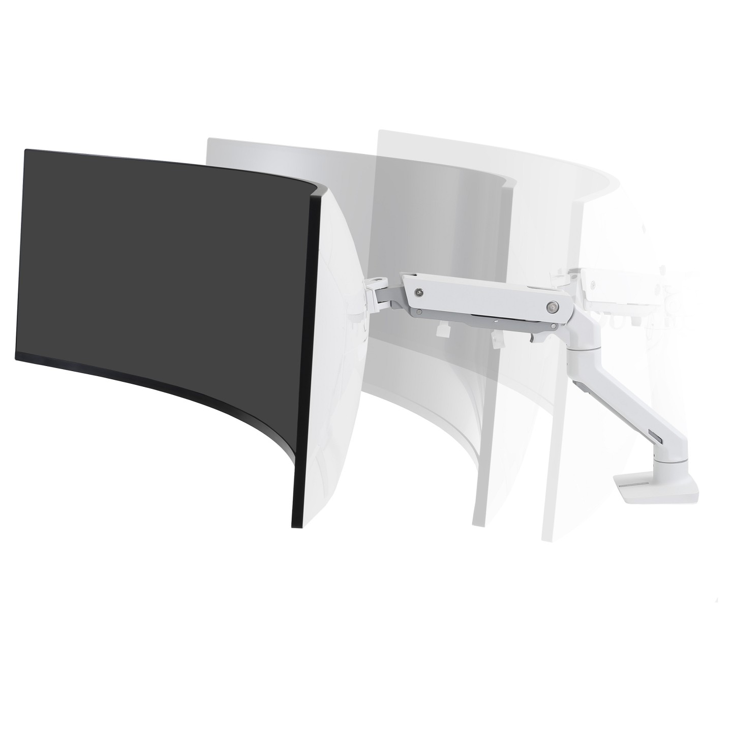 HX DESK MONITOR ARM WITH HD PIVOT WHITE — Buy in Cyprus with Fast Delivery