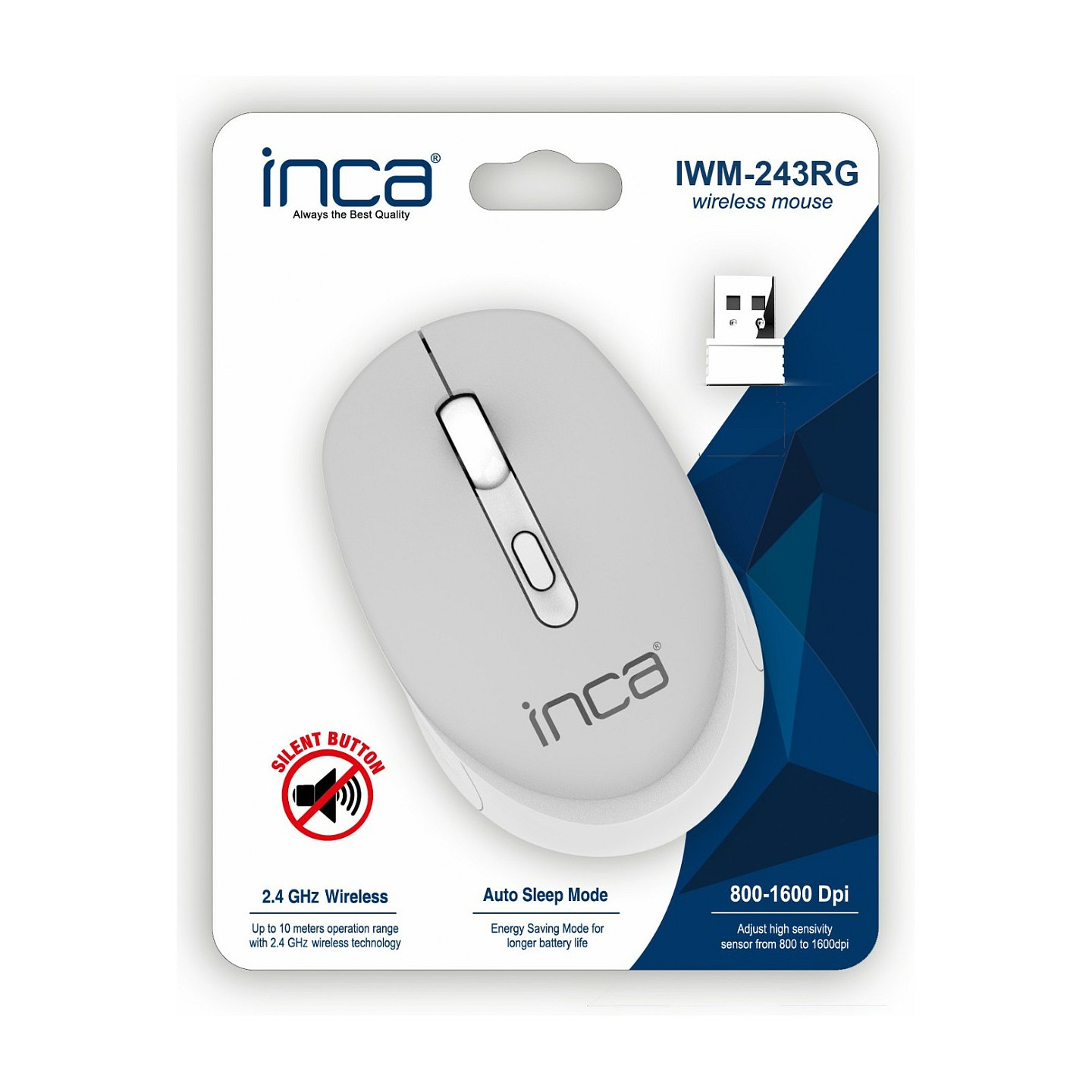 INCA Maus IWM-243RG 1600 DPI.CANDY DESIGN Grau. 2.4GHz — Buy in Cyprus with Fast Delivery