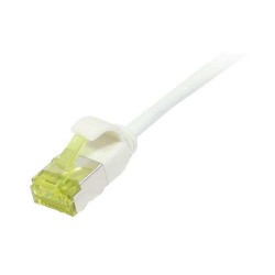 Synergy21 Patchkabel RJ45. CAT6A 500Mhz. 0.25m. weiss. U FTP. slimline rund d3.8mm. TPE LSZH(Superflex). AWG32. mit ...