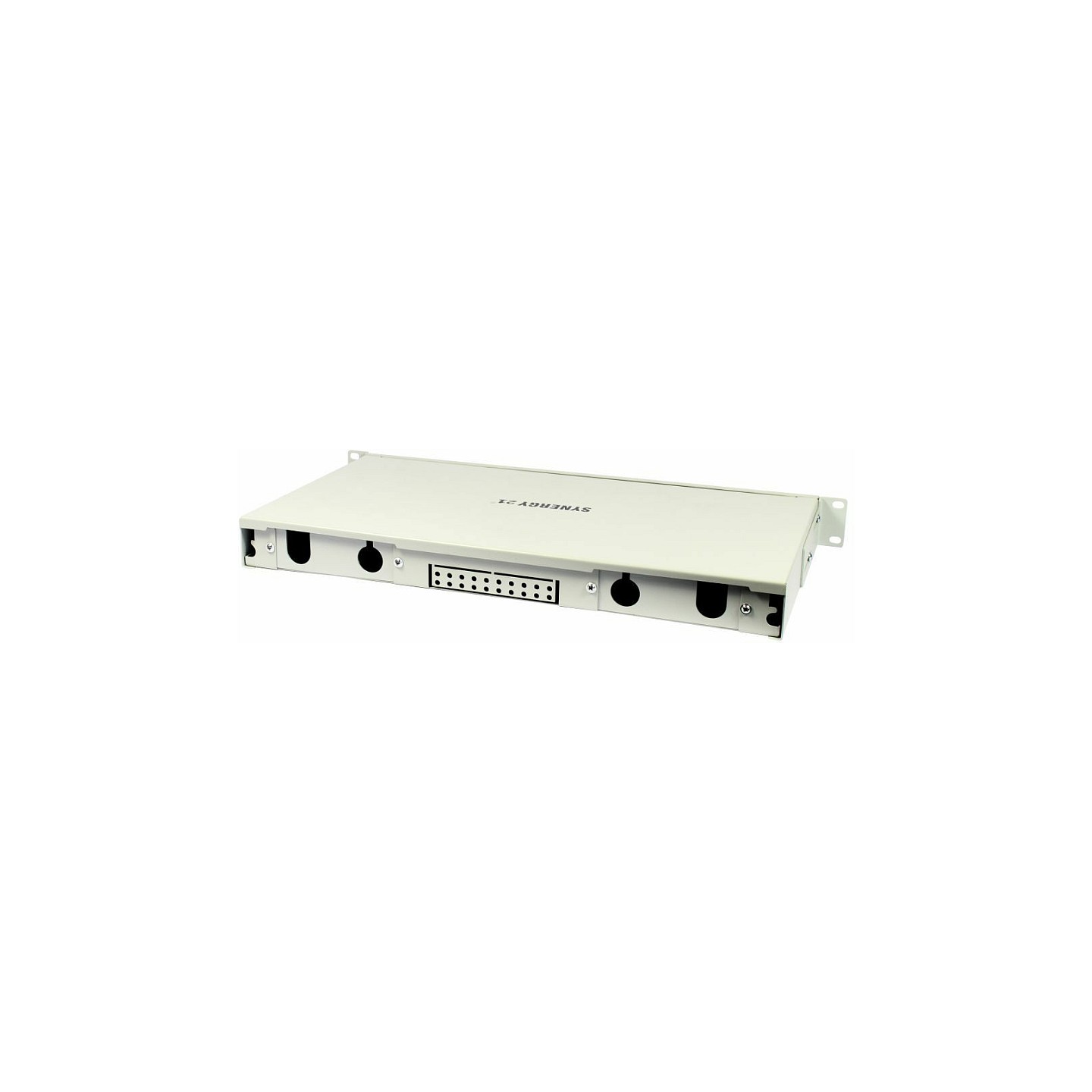 Synergy21 LWL-Patchpanel für 24xLC LSH(E2000)-Duplex-Buchsen. 19 1HE. ohne Kupplungen. Lichtgrau