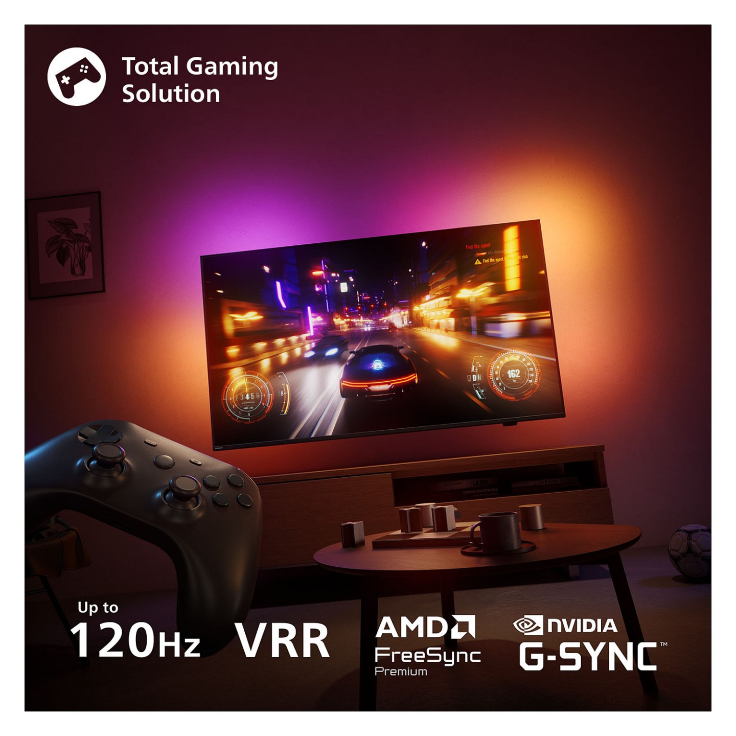 194cm 77' (3840x2160) Philips 77OLED760 12 16:9 OLED 120Hz 4x HDMI 2.1 3x USB 3-seitiges Ambilight P5 AI Engine Wi-Fi...