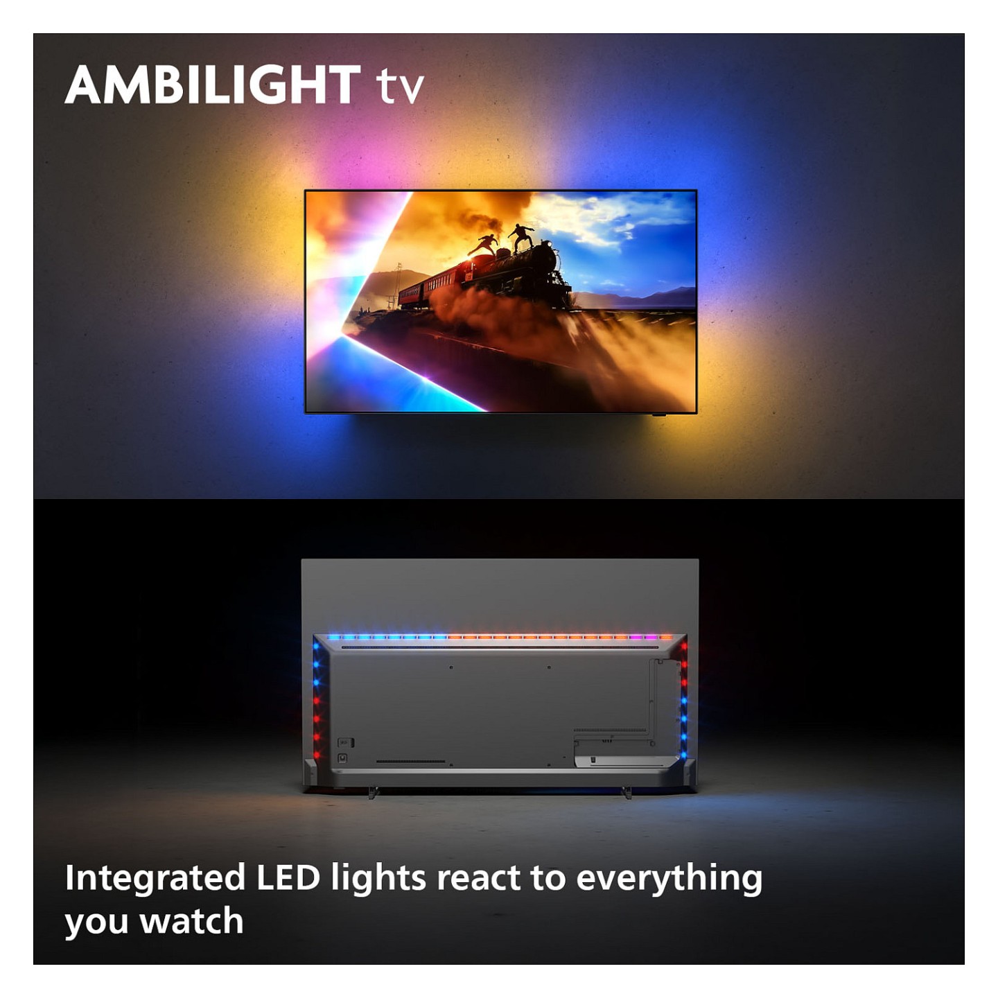 194cm 77' (3840x2160) Philips 77OLED760 12 16:9 OLED 120Hz 4x HDMI 2.1 3x USB 3-seitiges Ambilight P5 AI Engine Wi-Fi...
