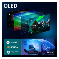 194cm 77' (3840x2160) Philips 77OLED760 12 16:9 OLED 120Hz 4x HDMI 2.1 3x USB 3-seitiges Ambilight P5 AI Engine Wi-Fi...