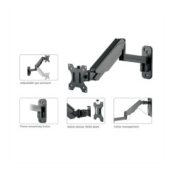 VALUE LCD-Arm. Wandmontage. 5 Gelenke. 17-32 Zoll. bis 8 kg. schwarz — Buy in Cyprus with Fast Delivery