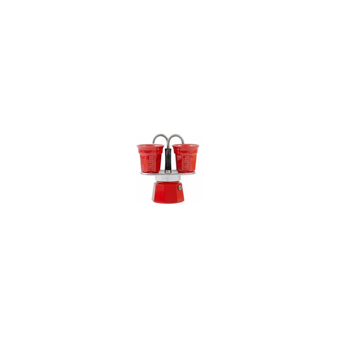 Bialetti Mini Express - Espressokocher-Set - rot + 2 Becher in rot — Buy in Cyprus with Fast Delivery
