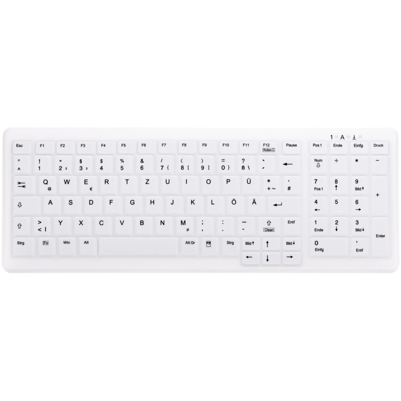 CHERRY Active Key MTA AK-C7000 - Wireless 2.4 GHz Scissor Keyboard - German QWERTZ, Medical-grade White
