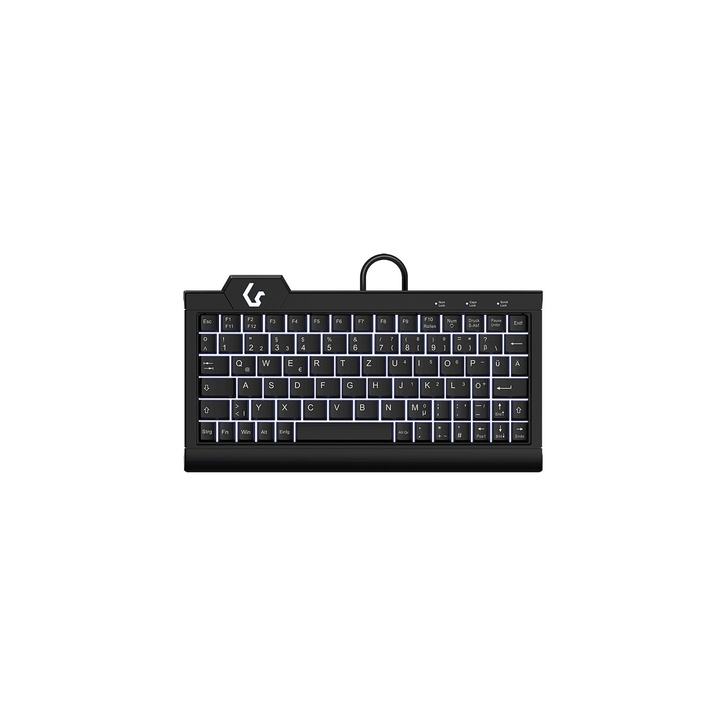 KeySonic KSK-3010ELC (DE) Super-Mini Backlight schwarz — Buy in Cyprus with Fast Delivery