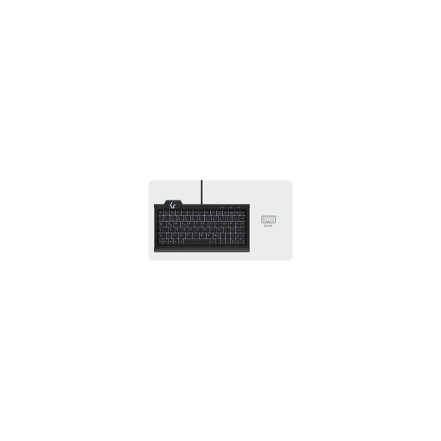 KeySonic KSK-3010ELC (DE) Super-Mini Backlight schwarz — Buy in Cyprus with Fast Delivery