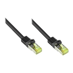 GoodConnections RJ45 Patchkabel mit Cat. 7 Rohkabel und Rastnasenschutz (). S FTP. PiMF. halogenfrei. 500MHz. OFC. sc...