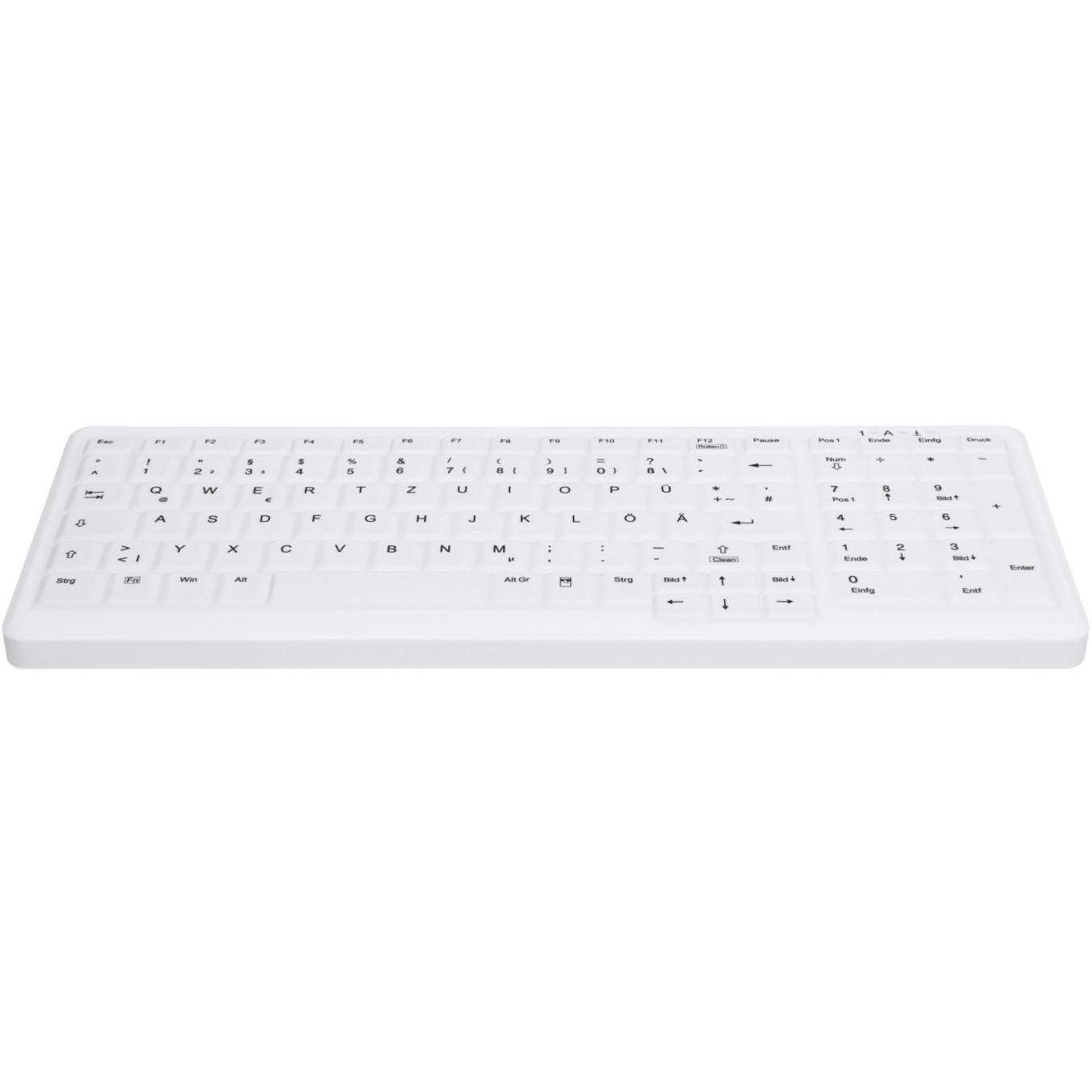 CHERRY Active Key MTA AK-C7000 - Wireless 2.4 GHz Scissor Keyboard - German QWERTZ, Medical-grade White