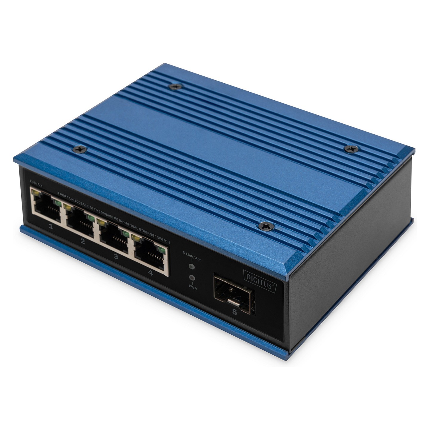 DIGITUS 4-Port Fast Industrie Switch Unmanaged + 1 SFP Uplink — Buy in Cyprus with Fast Delivery
