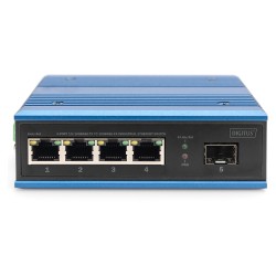 DIGITUS 4-Port Fast Industrie Switch Unmanaged + 1 SFP Uplink — Buy in Cyprus with Fast Delivery