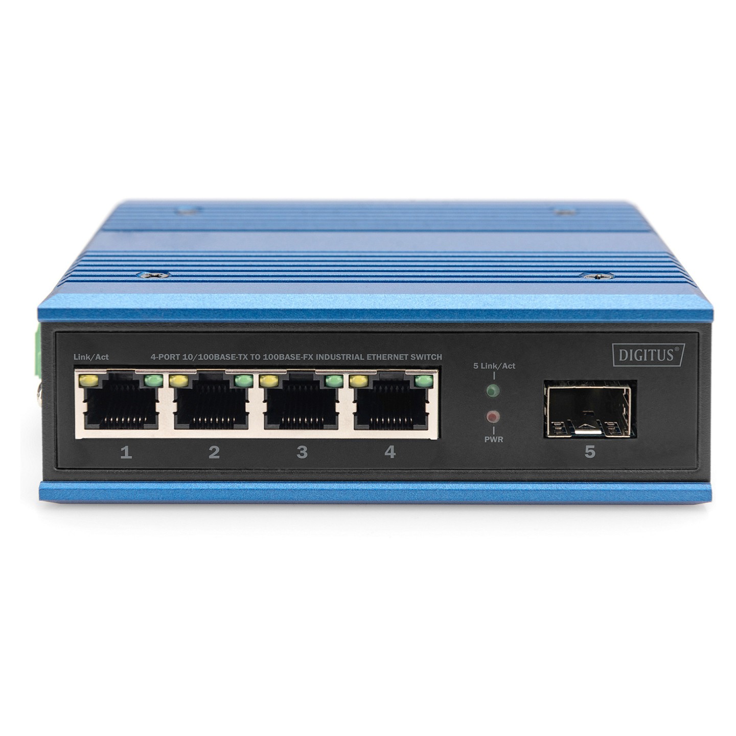 DIGITUS 4-Port Fast Industrie Switch Unmanaged + 1 SFP Uplink — Buy in Cyprus with Fast Delivery