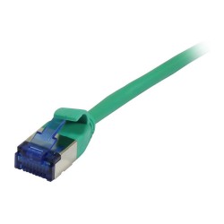 Synergy21 Patchkabel RJ45. CAT6A 500Mhz. 0.25m. grün. U FTP. slimline rund d3.8mm. TPE(Superflex). AWG32.