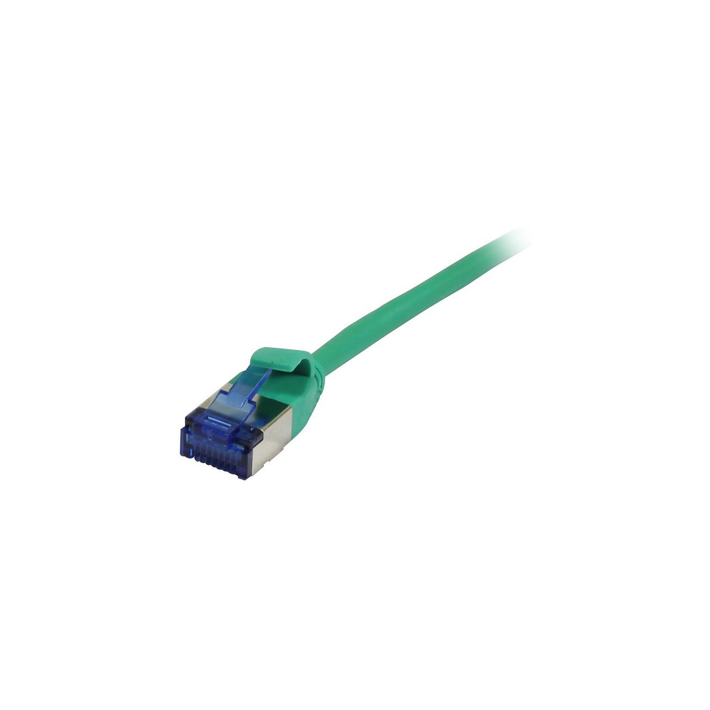 Synergy21 Patchkabel RJ45. CAT6A 500Mhz. 0.25m. grün. U FTP. slimline rund d3.8mm. TPE(Superflex). AWG32.