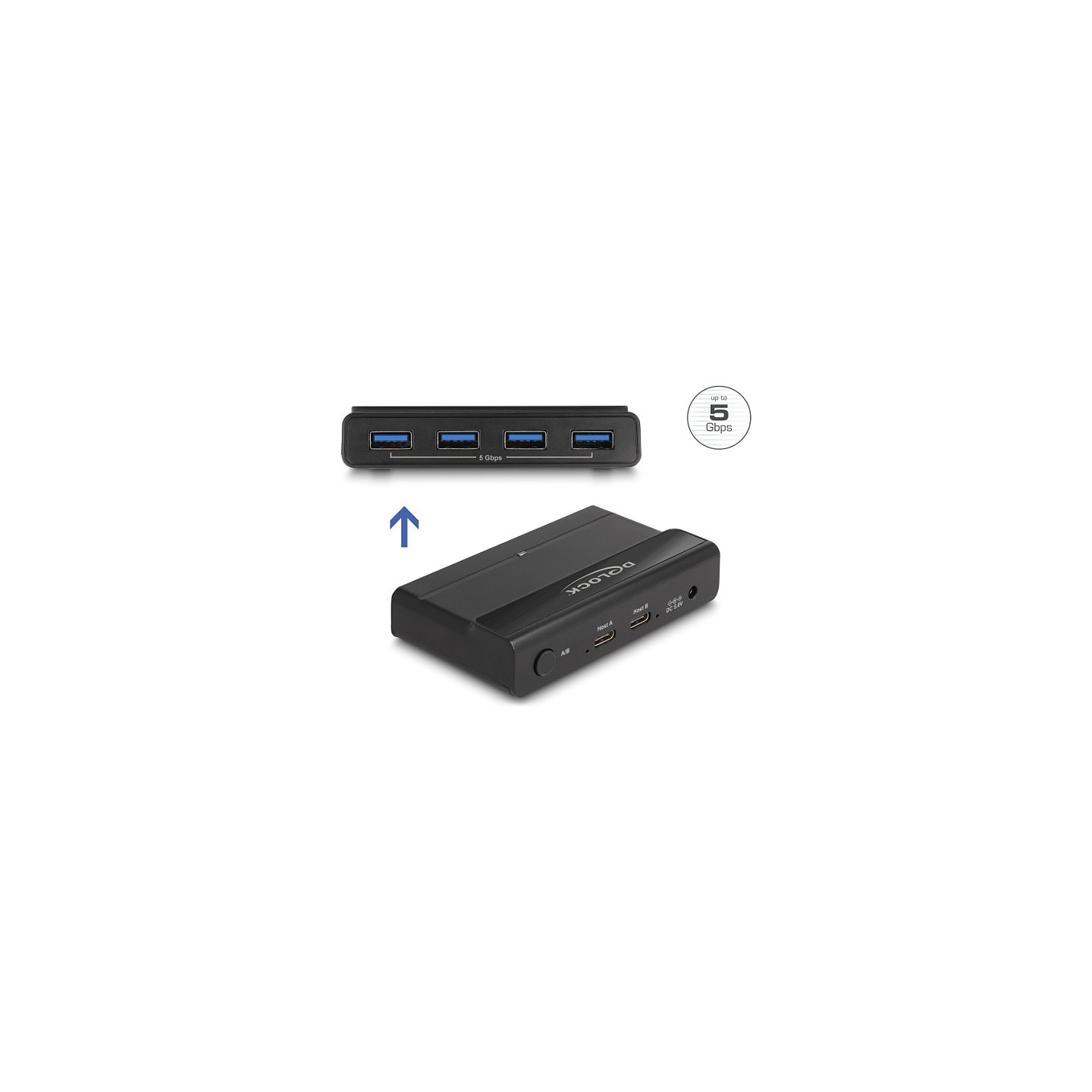 DELOCK USB 5 Gbps Switch 4 x Gert und 2 x Host — Buy in Cyprus with Fast Delivery