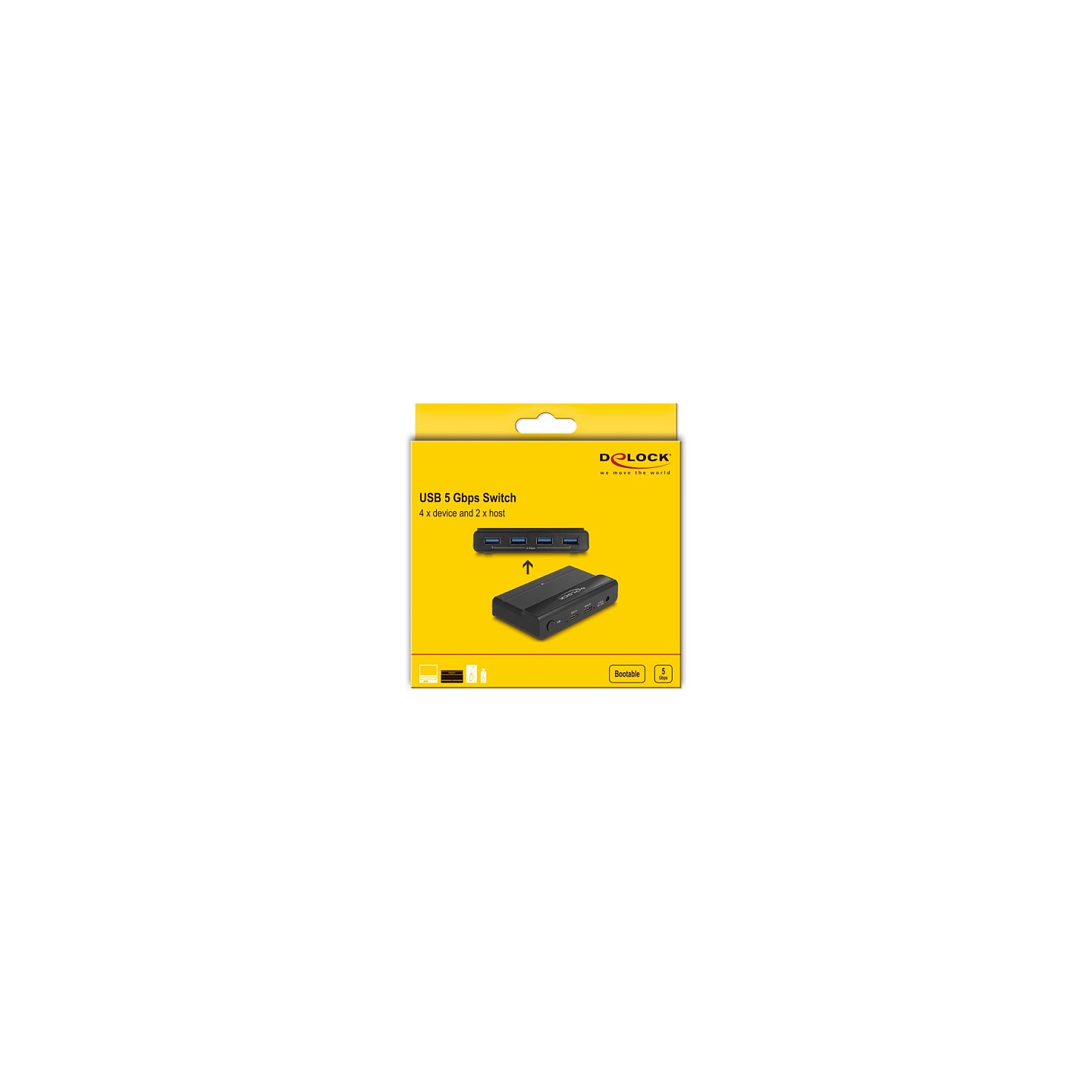DELOCK USB 5 Gbps Switch 4 x Gert und 2 x Host — Buy in Cyprus with Fast Delivery