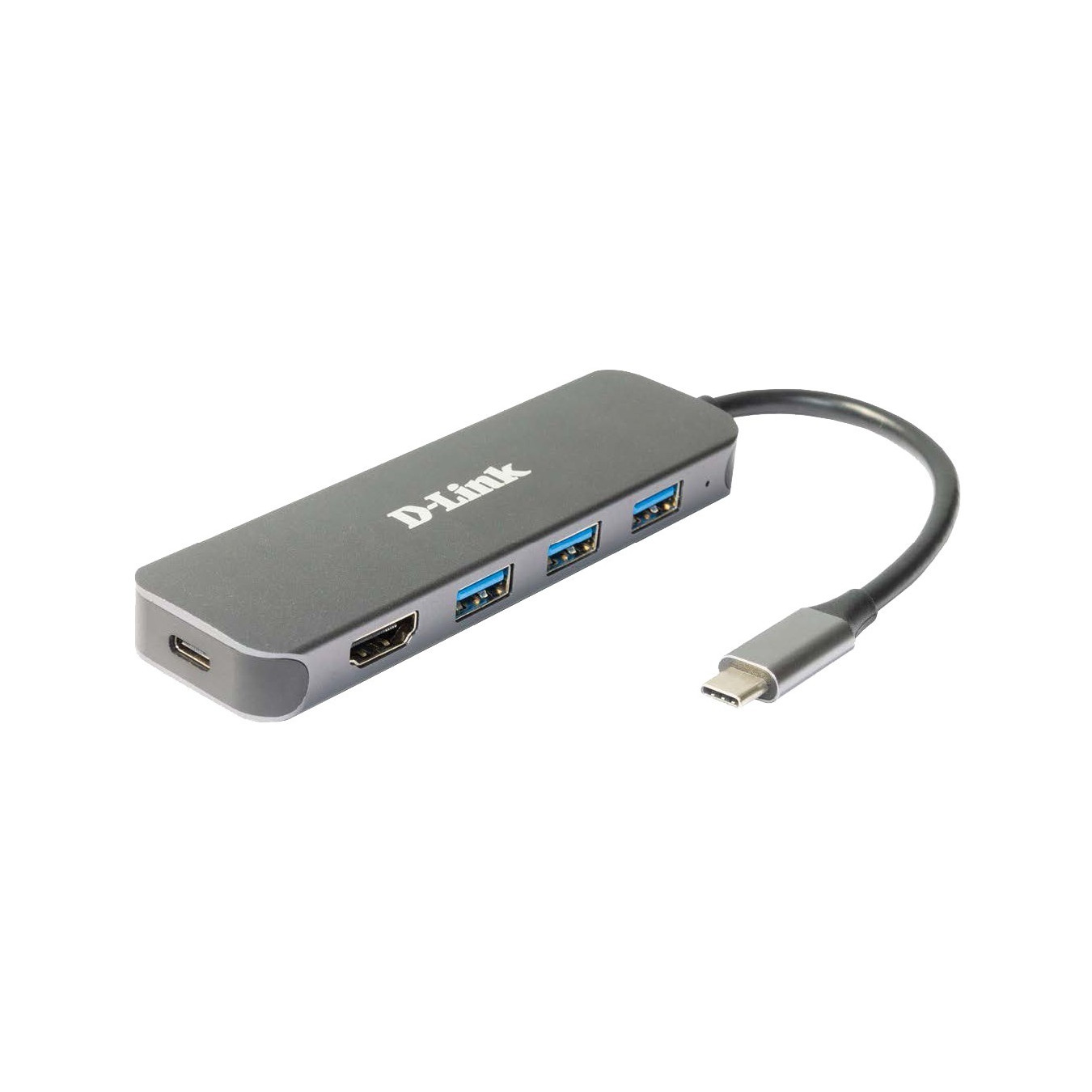 D-Link 5-in-1 USB-C Hub - DUB-2333 - HDMI 4K, 60W Power Delivery, 3x USB-A, USB-C, Grey — Buy in Cyprus with Fast Delivery