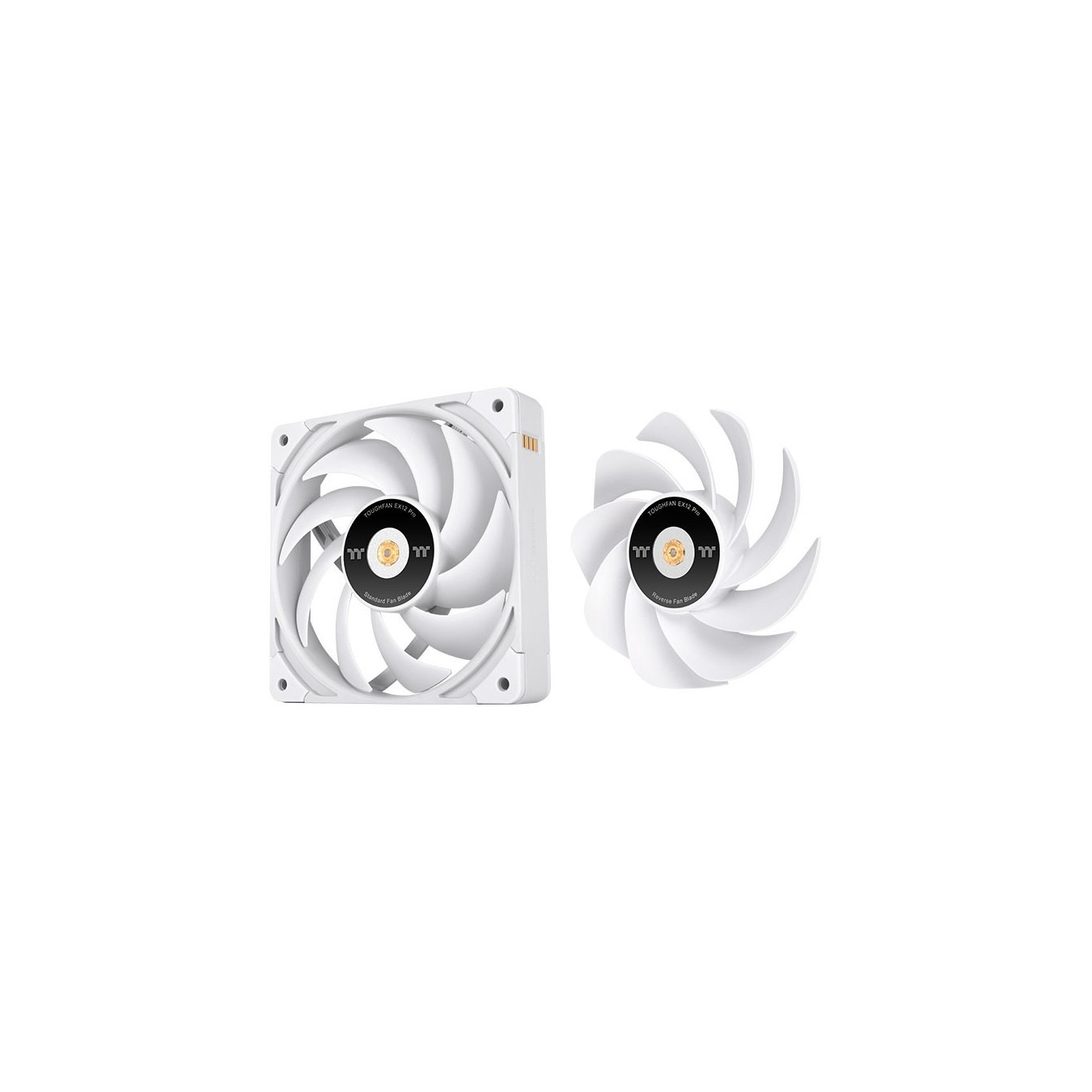 Thermaltake TOUGHFAN EX12 Pro - 120mm White PC Cooling Fan, Swappable Edition 3-Pack (500–2000 RPM)