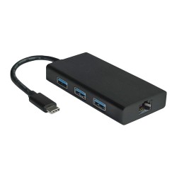 VALUE USB 3.2 Gen 1 Typ C zu Gigabit Ethernet Konverter + Hub — Buy in Cyprus with Fast Delivery