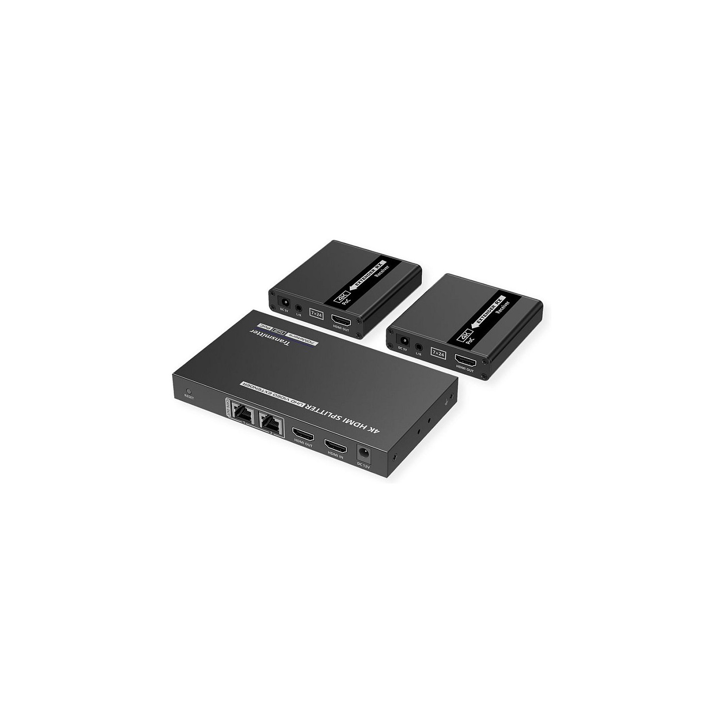 VALUE HDMI Splitter 3fach. mit Verlngerung (2x) ber TP. bis 40 m — Buy in Cyprus with Fast Delivery