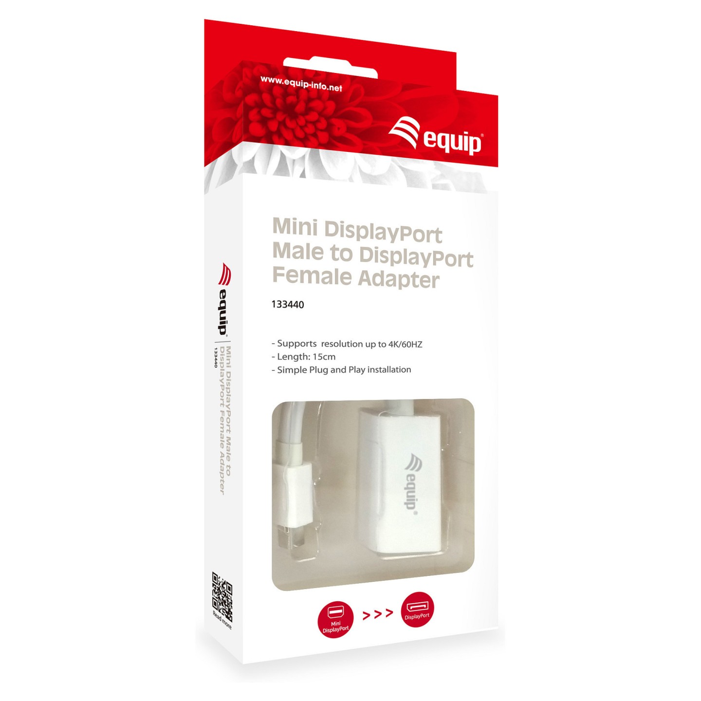 Equip Mini DisplayPort- to DisplayPort Adapter St Bu 4K 60Hz ws — Buy in Cyprus with Fast Delivery