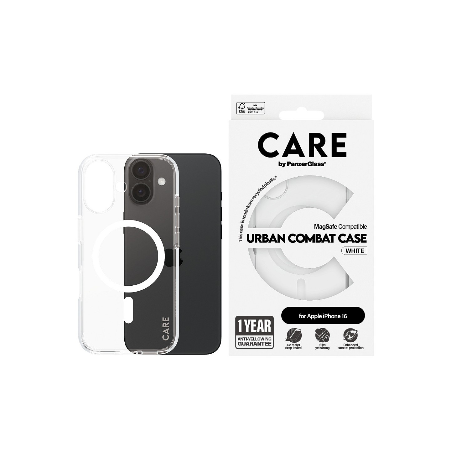 CARE Case Flagship White MagSAFE iPhone 16 — Buy in Cyprus with Fast Delivery