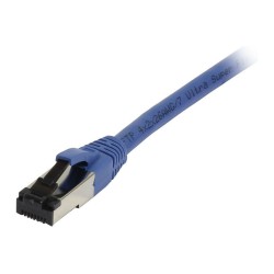 Synergy21 Patchkabel RJ45. CAT8.1 2000Mhz. 0.25m. blau. S-STP(S FTP). TPE(Ultra SuperFlex). AWG26.