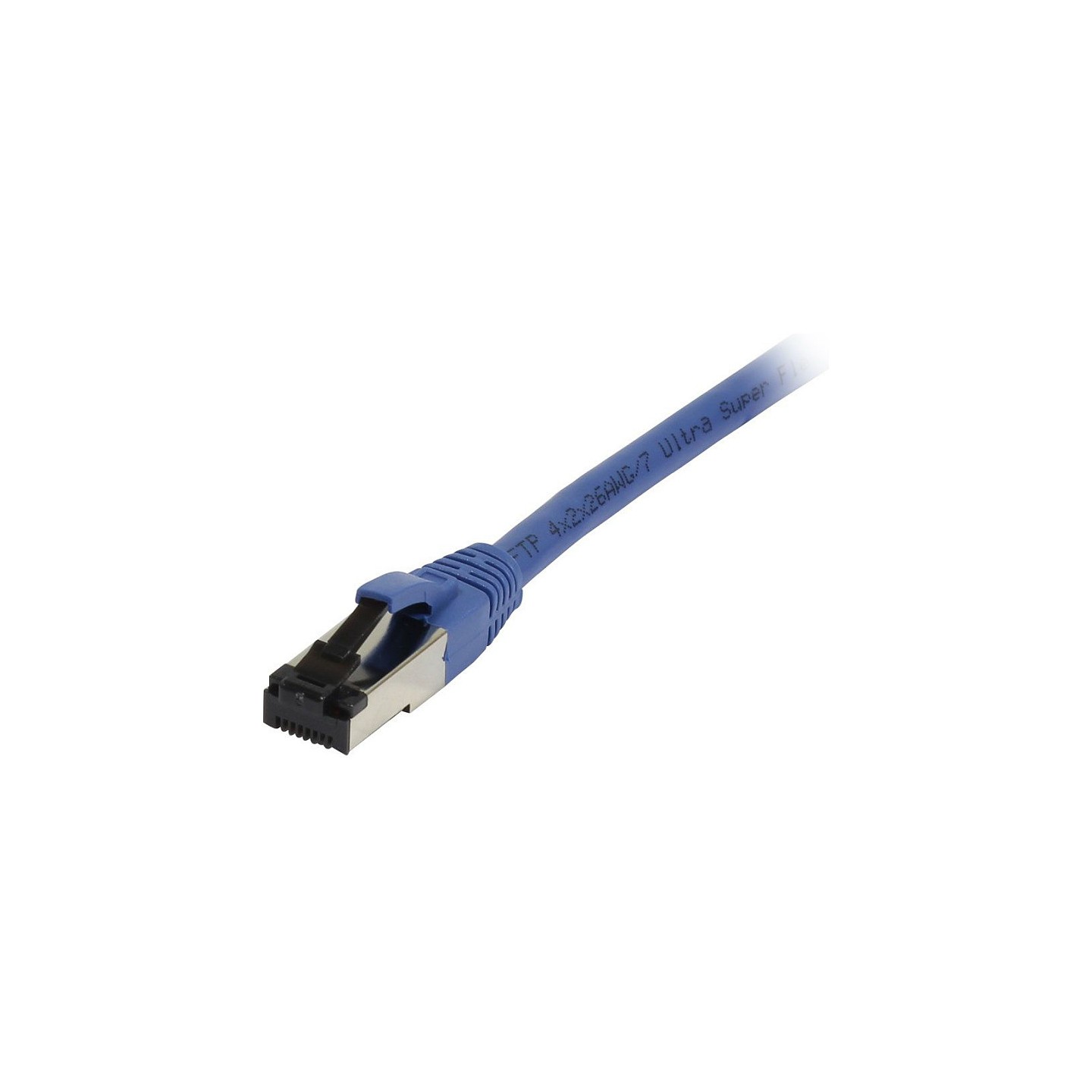 Synergy21 Patchkabel RJ45. CAT8.1 2000Mhz. 0.25m. blau. S-STP(S FTP). TPE(Ultra SuperFlex). AWG26.